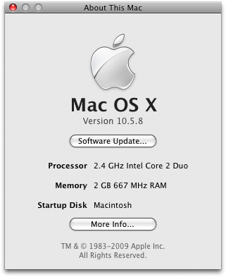 About This Mac
